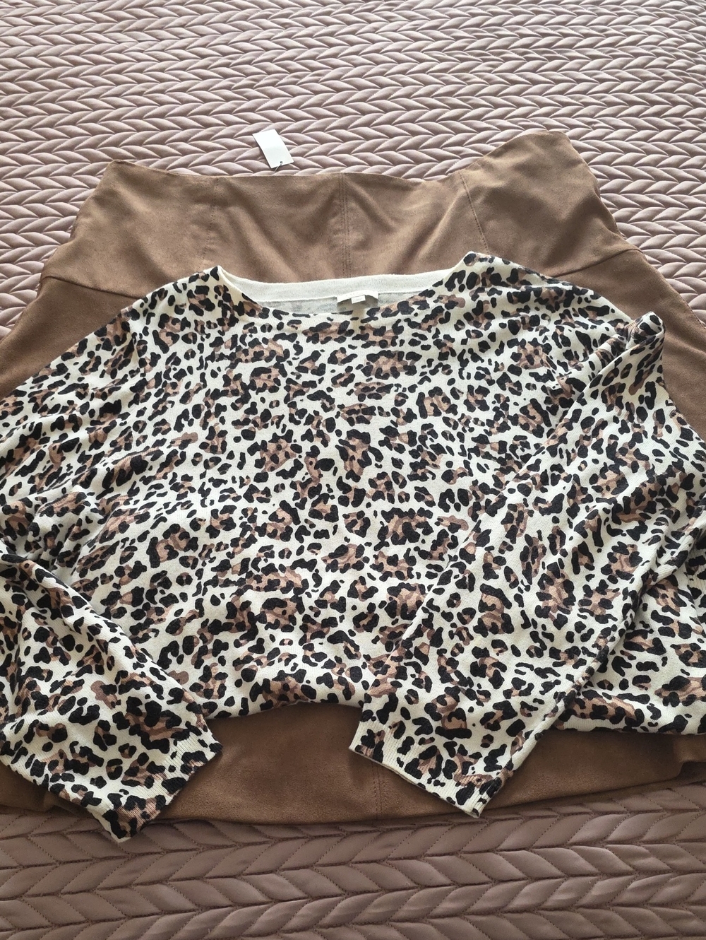 Talbots Brown Faux-Suede Skirt